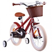 Vintažinio stiliaus dviratukas su pagalbiniais ratukais Macaron 16" 